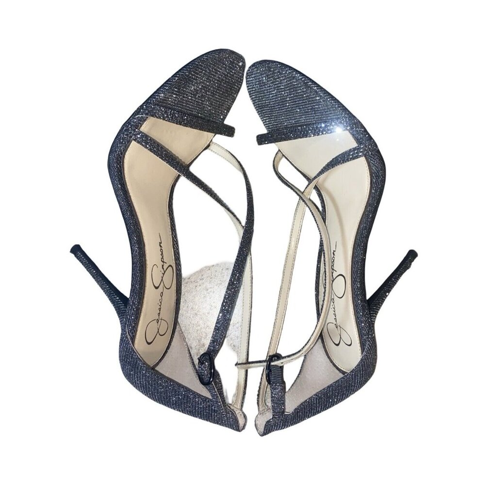 Jessica Simpson Annalesse High Heel Criss-Cross Strap Evening Sandal Size 8 - Picture 10 of 15